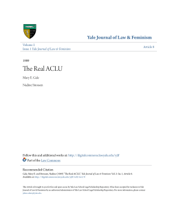 The Real ACLU - Yale Law School Legal Scholarship Repository