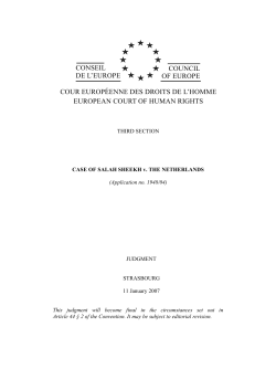 Salah Sheekh v The Netherlands