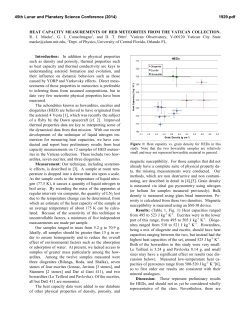 HEAT CAPACITY MEASUREMENTS OF HED METEORITES FROM