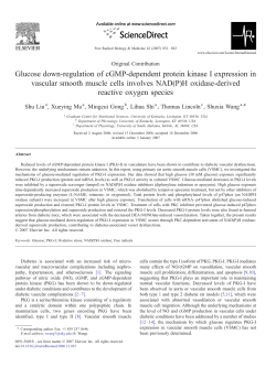 Glucose down-regulation of cGMP-dependent protein kinase I