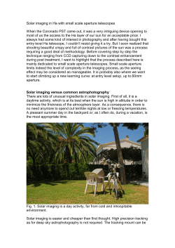 Solar imaging in Ha with small scale aperture telescopes When the