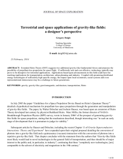 Terrestrial and space applications of gravity