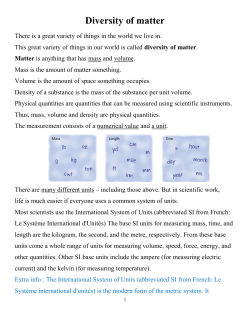 Diversity of matter - The Tutorial Point