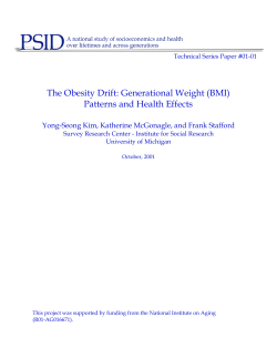 The Obesity Drift: Generational Weight (BMI) Patterns and Health