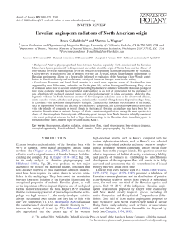 Hawaiian angiosperm radiations of North
