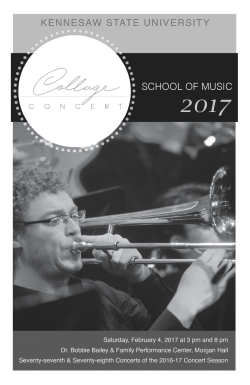 Collage Concert 2017 - Digital Commons @ Kennesaw State