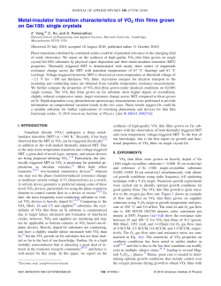 Metal-insulator transition characteristics of VO2 thin films