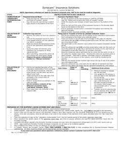 Urine / Blood Collection Sheet
