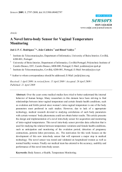 A Novel Intra-body Sensor for Vaginal Temperature Monitoring