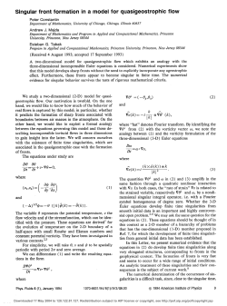 Singular front formation in a model for