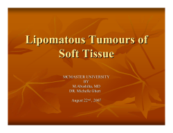 LIPOMATOUS TUMORS OF SOFT TISSUES