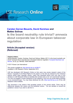 Is the board neutrality rule trivial? amnesia about corporate law in