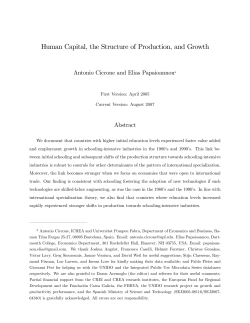 Human Capital, the Structure of Production, and Growth