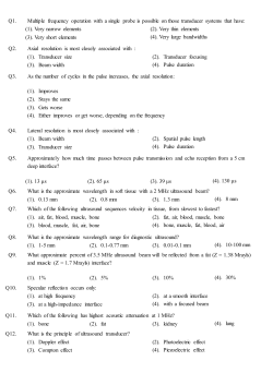 Q1. Multiple frequency operation with a single probe is possible on