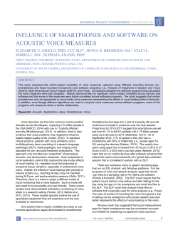 influence of smartphones and software on acoustic voice measures