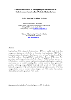 Computational Studies of Binding Energies and