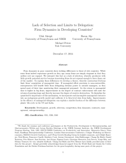 Lack of Selection and Limits to Delegation: Firm Dynamics in