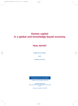 Human capital in a global and knowledge-based economy