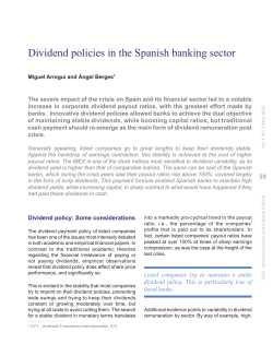 Dividend policies in the Spanish banking sector