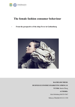 The female fashion consumer behaviour