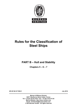 Rules for the Classification of Steel Ships