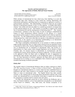 Jean Allain, `Anarchy and International Law: The Approaches of