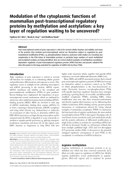Modulation of the cytoplasmic functions of mammalian post