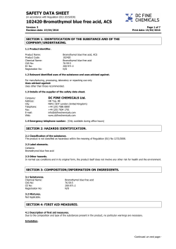 SAFETY DATA SHEET 102420-Bromothymol blue free acid, ACS