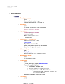 Chapter 22 - WWI - APClassNotes.com