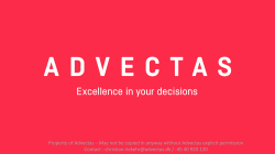 Property of Advectas – May not be copied in anyway without