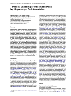 Temporal Encoding of Place Sequences by