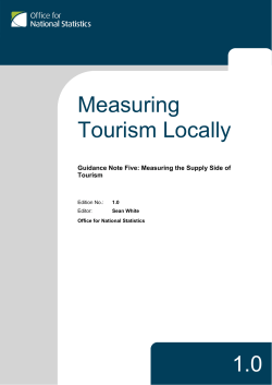 Measuring the Supply Side of Tourism