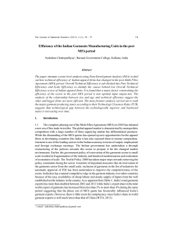 04 Efficiency of the Indian Garments Manufacturing Units