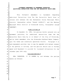 2 This Fifteenth Amendment to Agreement Regarding 5 Additional