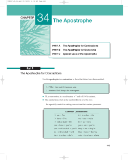 The Apostrophe - Ashworth College