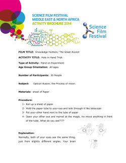 FILM TITLE: Knowledge Hunters: The Great illusion ACTIVITY TITLE