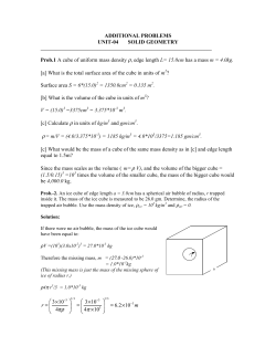 ADDITIONAL PROBLEMS UNIT-04 SOLID GEOMETRY Prob.1 A