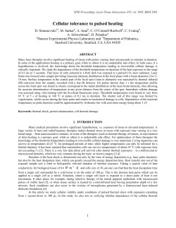 Cellular tolerance to pulsed heating