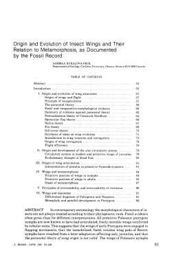 Origin and evolution of insect wings and their relation to