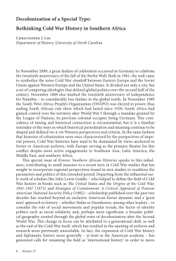 Decolonization of a Special Type: Rethinking Cold War History in