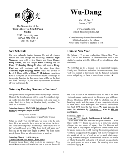 Wu-Dang - Twin Cities T`ai Chi Ch`uan Studio