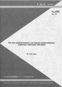 The Iron and Steel Industry and Nigeria`s Industrialization: Exploring