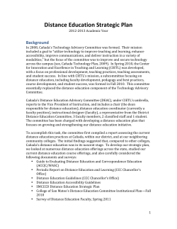 Distance Education Strategic Plan
