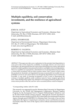Multiple equilibria, soil conservation investments, and the resilience