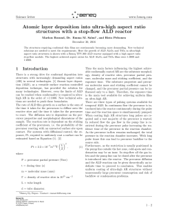 Atomic layer deposition into ultra-high aspect ratio