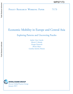 Economic Mobility in Europe and Central Asia