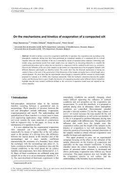 On the mechanisms and kinetics of evaporation of a compacted silt