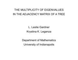 The Multiplicity of Eigenvalues in the Adjacency Matrix of a
