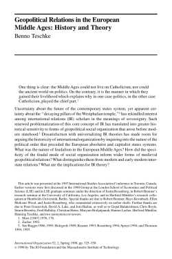 Geopolitical Relations in the European Middle Ages: History and