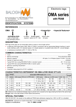 Data sheet OMA - Balogh technical center